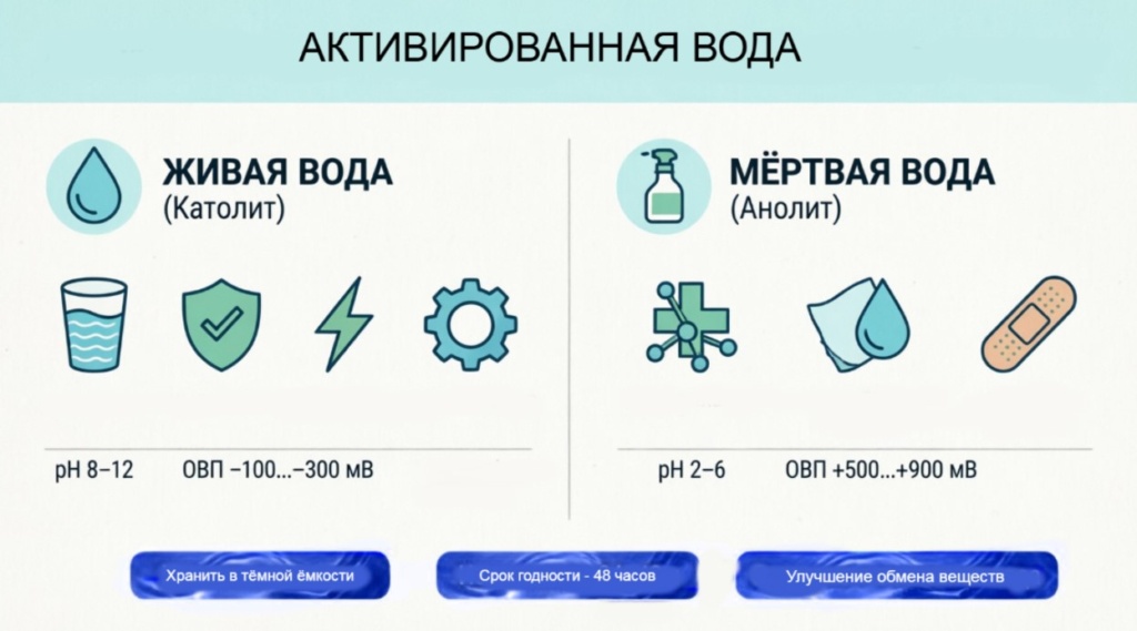Применение активированной воды